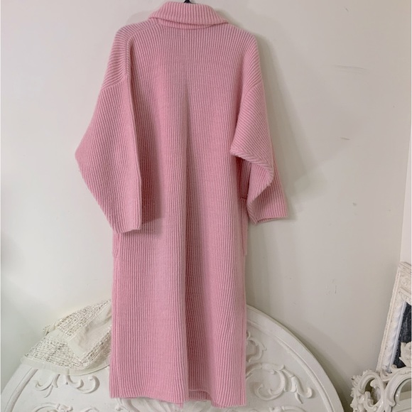Pink Full Length Sweater Cardigan - Picture 4 of 13